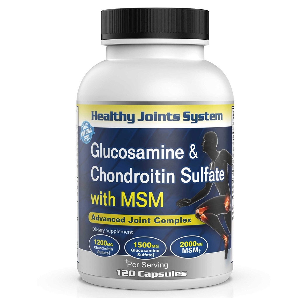 Glucosamină Chondroitin MSM Supliment pentru sănătatea articulară și osoasă - 120 Capsule 