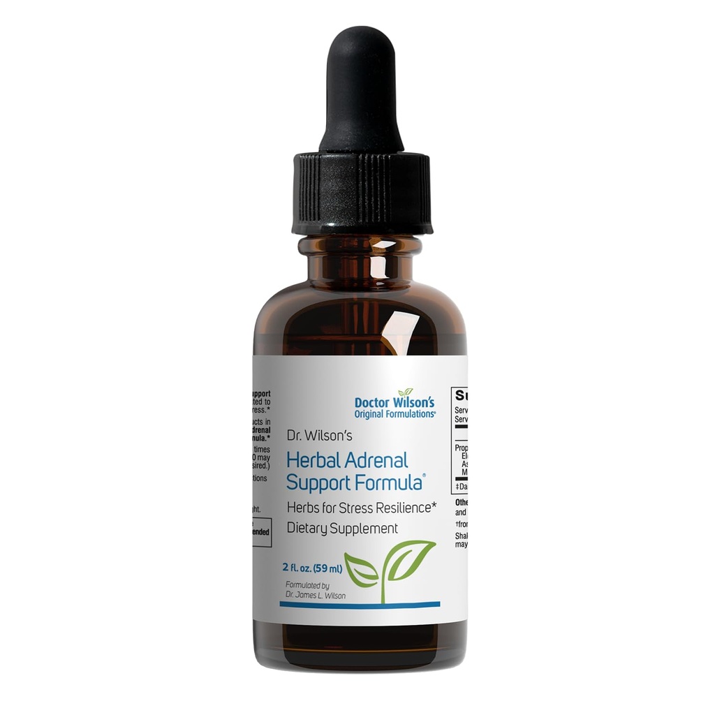Dr. Wilson's Herbal Adrenal Support Formula Herbs adaptogene pentru uz zilnic, Sleep and Energy Support 2 Ounces
