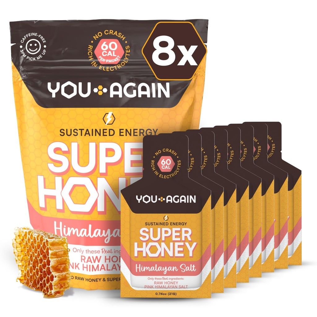 Tu din nou Super Honey Clean Energy Gel, Honey & Himalayan sare 