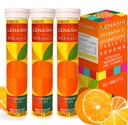 Vitamina C Comprimate efervescente 1000 mg cu vitamina de zinc de magneziu E & Vitamina C Efervescent 60 Tabele 3 Ambalaj Vitamina C