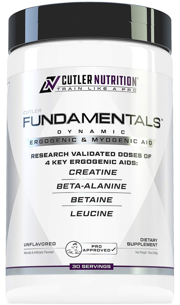 Fundamentals Intra sau Post Workout Recovery Drink: 4 Key Ergogene SIDA pentru performanta maxima si cresterea musculara: Creatina, Beta-Alanina, Betaina si Leucina, 30 Serviri, Nearomate