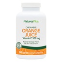 Naturas Plus suc de portocale Vitamina C masticabilă - 500 mg, 90 comprimate - supliment de susţinere a sănătăţii imune şi vasculare de mare potenţă, antioxidant - blând pe stomac - vegetarian, gluten-free - 90 Serviri