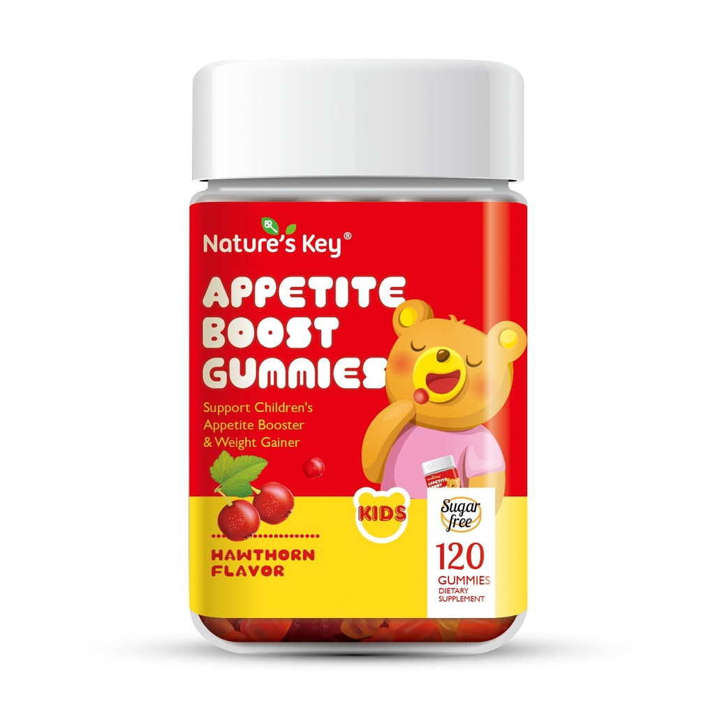 Tasta Apetit Booster Gummies - pentru copii să mănânce mai mult, Suport Apetit Stimulant și Greutate Gainer -Hawthorn Flavor (120 Conte, Pachet de 1)