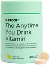 H-PROOF De fiecare dată când bea vitamina, ficat de sănătate și sprijin imunitate cu electroliți, muls de lapte, și vitamine B & C - 40 comprimate masticabile (20 serviri), Vegan, Lemonade