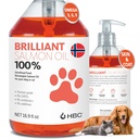 Ulei de somon pentru câini - Skin & Coat sănătos, Toate naturale Norvegian ulei de pește supliment alimentar pentru animale de companie, Omega 3 EPA DHA, Ideal pentru vărsare, Alergie, mâncărime, piele uscată, sănătatea articulară și osoasă - 16.9 Oz