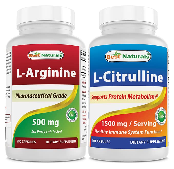 Cele mai bune naturale L-Arginină 500mg & L-Citrulline 1500mg