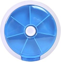 INVODA Rotating Săptămânal Pilula Dispenser 7 Ziua 3 Times Medicină Planificator pastile cu 7 Compartimente (albastru)