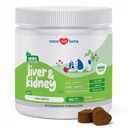 Mulk Thistle pentru câini - 90 Soft Chews - suport hepatic şi renal - Suport hepatic cu EPA & DHA - Detox - Supliment hepatic pentru câini cu colină şi L-Arginină.