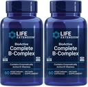 Life Extensie Bioactive Complete B-complex, Inima, Brain și Suport Nervi, Energie Sanatos, Metabolism, Complex B complet, 60 Capsule vegetariene (Pachetul de 2)
