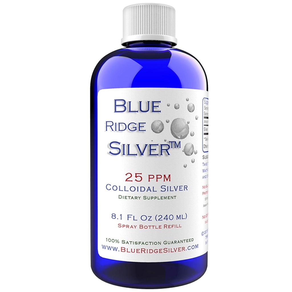25 ppm 8 oz Silver coloidal natural de suport imunitar Health Supplement
