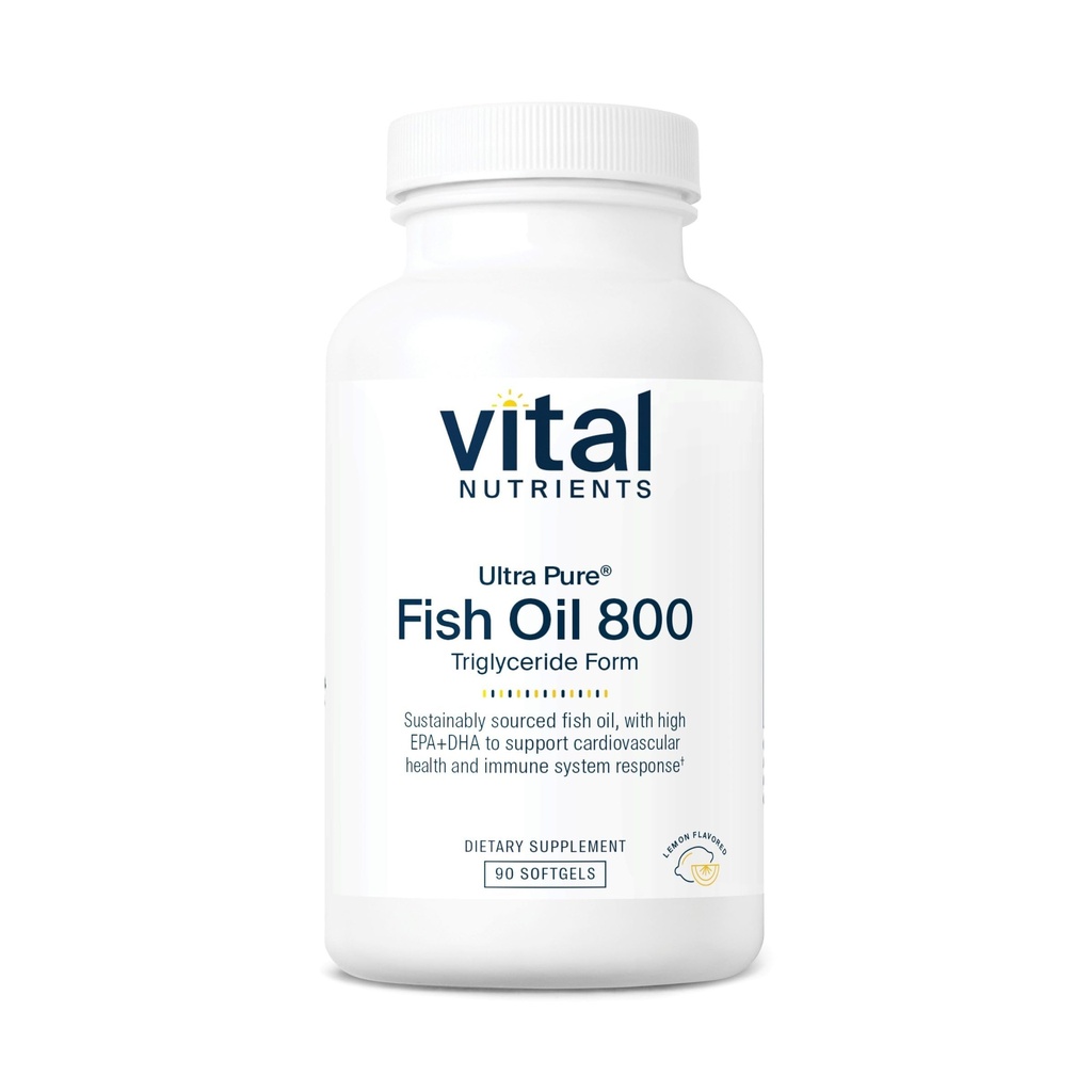 Vital Nutrients Ultra Pure® Ulei de pește 800 Trigliceride Formular 