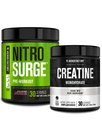 Fabrica de Jacked NITROURGE Suplimentul de pre-workout - Pompe intense (30 Serviri, pepene verde) & Creatină Monohidrat pulbere pentru cresterea musculara (30 Servings, Neflavorizate)