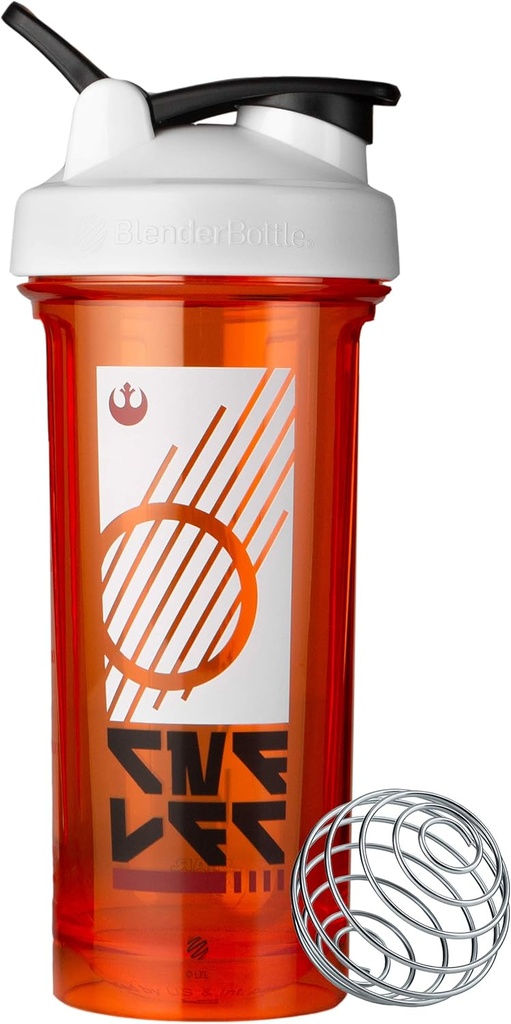 BlenderBottle Star Wars Shaker Bottle Pro Series Perfect pentru Shake-uri de proteine și antrenament pre, 28-Ounce, Insigna Rebel