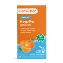 FemiClear HerpPro Drink Mix, cu L-Lysine 3000mg, Zinc, Vitamine A & C, Ashwagandha, Imunitate & Stres Supliment pentru femei si barbati, 20 Stick Packets