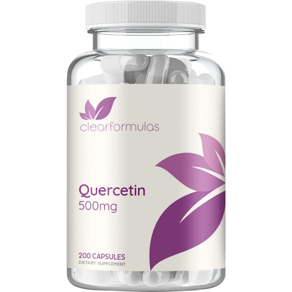 Querbetin 500 mg capsule - Querbetin Dihidrat Flavonoid potent Antioxidant şi Nutraceutical for Heart and Immune Support - Vegan Friendly - Made in a cGMP US Lab (200 Servings)