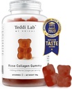 Unichi Rose Collagen Gummy, 1000mg Colagen Gummy de mare volum pentru femei cu colagen Peptides, Rose Petals, Acerola Cherry, Rosehip, 60 Conte