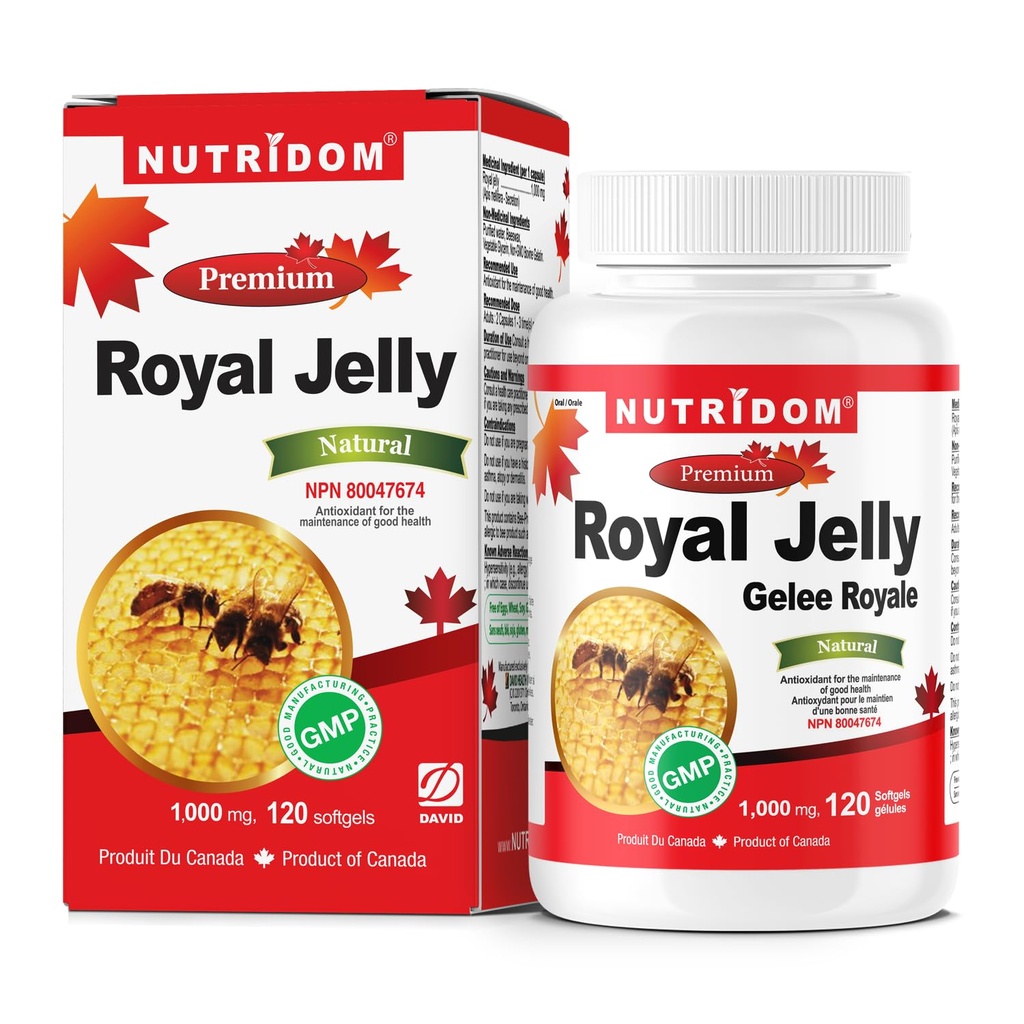 Nutridom Royal Jelly 1000mg, 120 softgels (O sticlă)