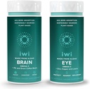 Iwi Life Brain & Eye Omega-3 Bundle, 30 Servings, Vegan-Based plante Algae Omega 3 cu EPA + DHA, Krill & Fish Oil Alternative, No Fishy Aftergust