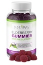 Natural BioScience Sambucus gume de soc cu vitamina C & Zinc, Suport imunitar pentru adulți și copii, Zilnic Antioxidant & Wellness Boost, 180 Vegan, Gluten-Free, Chembable Elderberry Gummies
