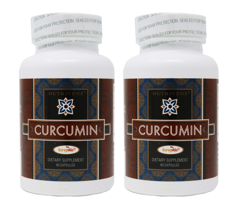 2 Pack Curcumin Longvida by Nutrivene (500 mg, 60 capsule)