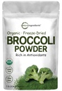 Broccoli Powder organic, 1 Lire, Freeze uscate, Conține DIM natural (diindolilmetan), și bogat în fibre și vitamina imun C, Superfood verde pentru Smoothie & băuturi, Vegan Friendly