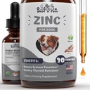 Zinc pentru câini - Dog Zinc Supliment - Ajuta pentru a sprijini sanatoasa piele, haina, Imuna sanatate & mai mult - Dog Zinc - Piele de câine și Coat Supliment - Piele si haina Supliment pentru câini - 1 fl oz - Bacon Flavor