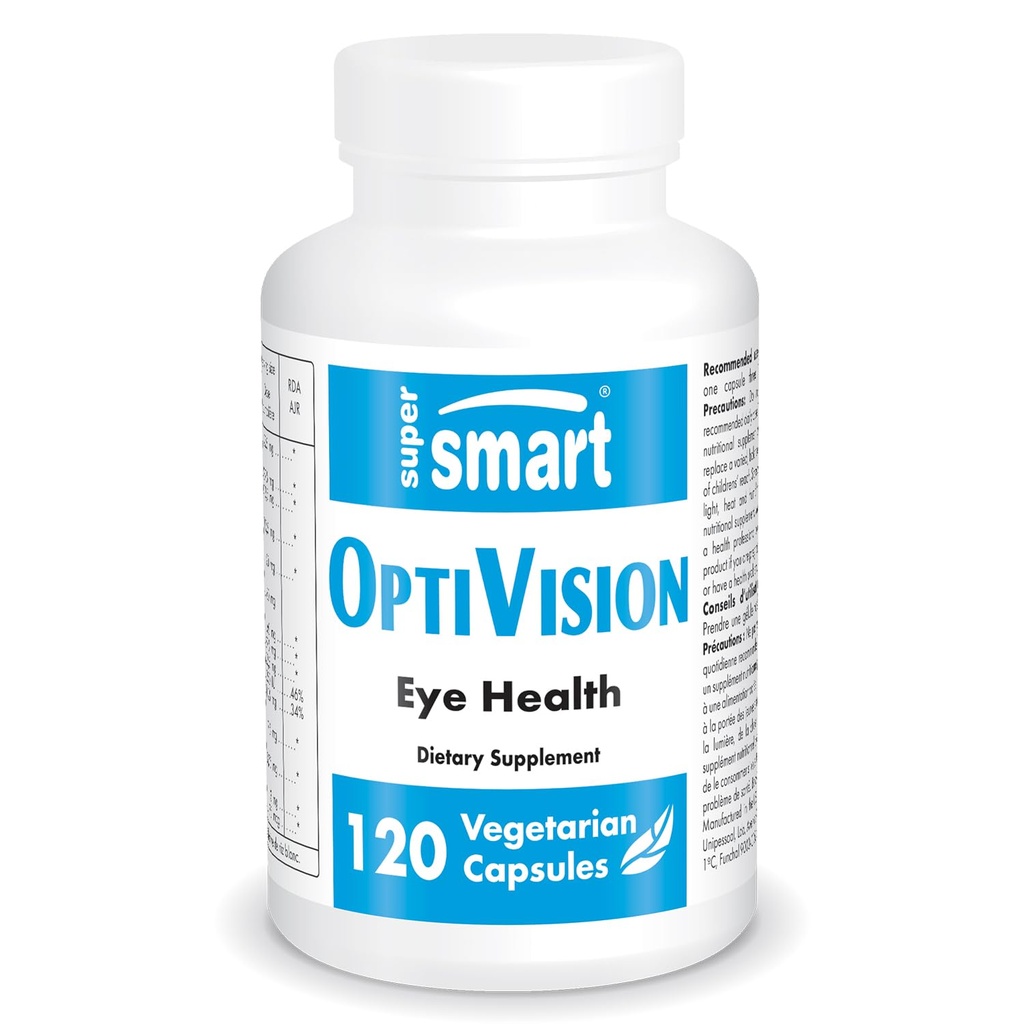 Supersmart - OptiVision (Forma avansata) - cu extract de bilberry, Currant negru, lutein, Zeaxantină, Astaxantină - Supliment ochi 