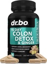 Colon Cleanser Detoxifiere pentru Culoare în Greutate - 15 zile Colon Curățați pastile cu ghimbir - Laxative naturale rapide, Constipație Relief, Mișcarea Bowel Suplimente pentru Stomac Intestinal Blooting Suport pierdere de stomac