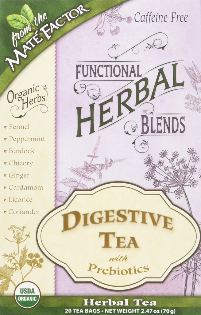 Mate Factor Functional Herbal Blends - Ceai digestiv cu prebiotice 20 Bag (S)