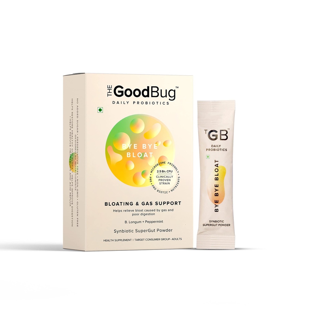 Prebiotic + Probiotic Gut Sănătate înăbușire ajutor pentru bărbați și femei - ajută cu gaz, Bloat & Digestive Health - Boost imunitate cu Peppermint & Inulin, Synbiotic Fiber Powder, 2,5 Bn CFU - 30 zile Pack