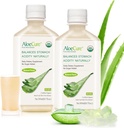 AloeCure USDA Organic Aloe Vera Juice Made Within 12 Hrs of Harvest - Pure Aloe Juice Natural Digestive Supplement to Support Digestion, Immune System and Balanced Stomac Acidity, 2 x 500ml Botts