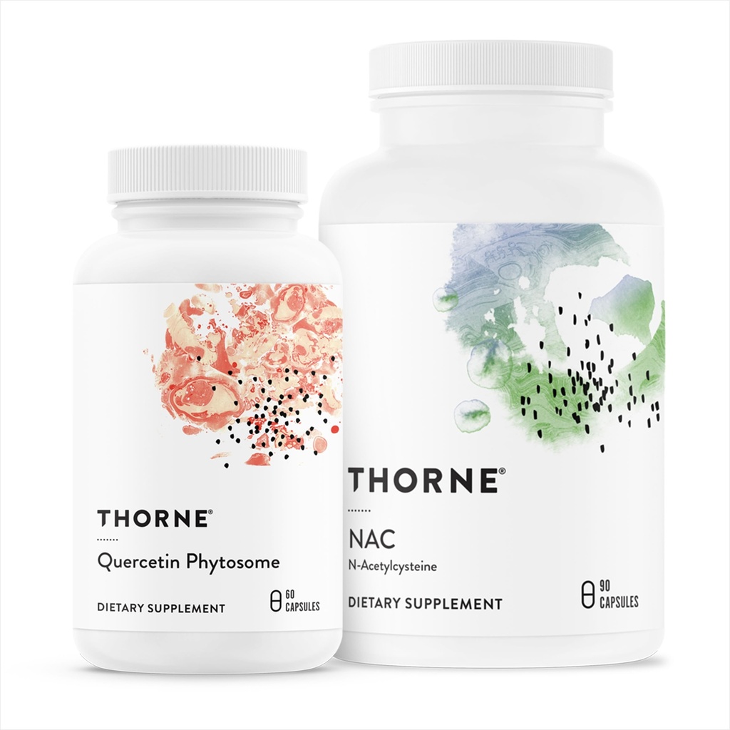 THORNE - Suport imun Duo - Querbetin Fitozom & NAC pentru wellness imun și respirator echilibrat - 30 Serviri