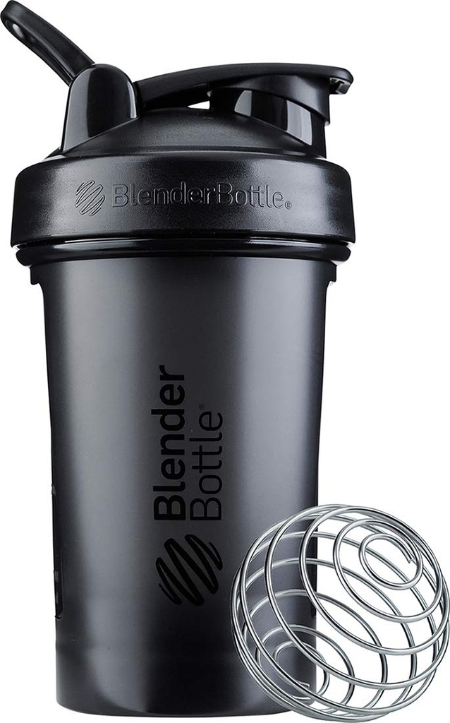 BlenderBottle Classic V2 Shaker Sticla Perfect pentru Shake-uri de proteine și Pre Workout, 20-Ounce, negru