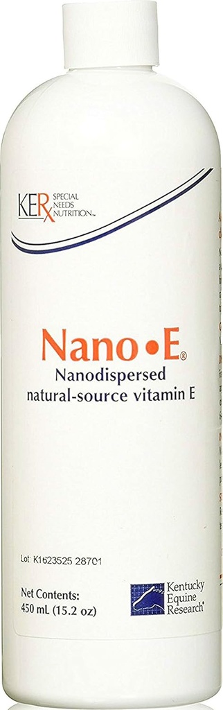 Kentucky Equine Research Nano - E: Natural Source Vitamina E Antioxidant pentru Cai, 450 ml