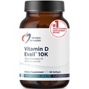 Design-uri pentru sănătate D-Evail 10K - 10000 UI Vitamina D Supliment cu vitamina K (K1, K2 ca MK-4) + GG - Bone, Cardiovascular + suport imun - Biodisponibilitatea îmbunătățită Vitamina D3 (60 Softgels)