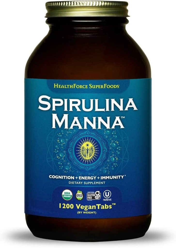 HealthForce Super Foods Spirulina Manna - Tableta - 1200 comprimate Vegan