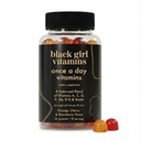 Negru Girl Vitamine o dată pe zi - Femei Multivitamine Gummy - Vitamina A, B, C, E și Zinc. Multivitamine pentru femei, Suport Imun. Vegan, Gluten-Free. Made in The USA (30 Day Supply, Strawberry)