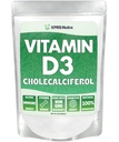 XPRS Nutra Vitamina D3 Pulbere (Colecalciferol) - VIT D fără aromă pentru oase și imunitate - Vitamina D3 pulbere pentru funcția musculară - Vitamina D Suplimente (8 Ounce)
