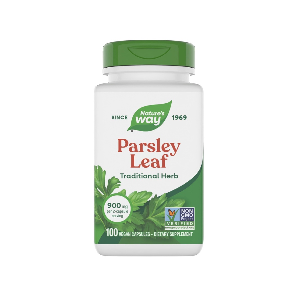 Natura's Way Premium Herbal Pătrunjel frunze oferă Clorofila, 100 Vegan capsule