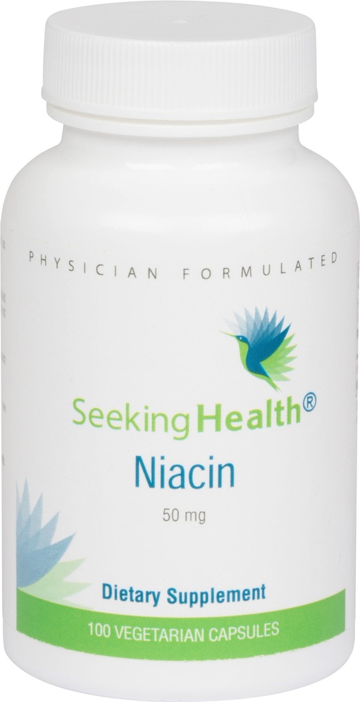 Cautare de sanatate Niacin - Supliment cu Niacina Biodisponibila - Suporturi Productia de energie si sanatatea pielii - Suplimentul de piele Formula - 50 mg, 100 Capsule