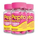 Pepto Bismol Chews, ajutor digestiv rapid și eficient de greață, arsuri la stomac, indigestie, stomac supărat, diaree, 72 Total (3 cutii de 24)