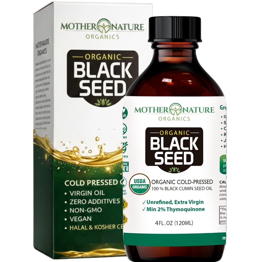 Mother Nature USDA Organic Black Seed Oil 