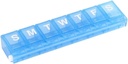 EZY DOSE Weekly (7-Day) Pill Case, Medicina Planificator, Organizator de vitamine, Compartimente mici de blocare pentru a asigura prescriptie medicamentatie si preveni Spillling accidental, Culoare mai Vary, BPA gratuit