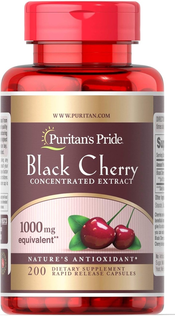 Puritani Pride Black Cherry 1000 mg capsule, 200 Conte