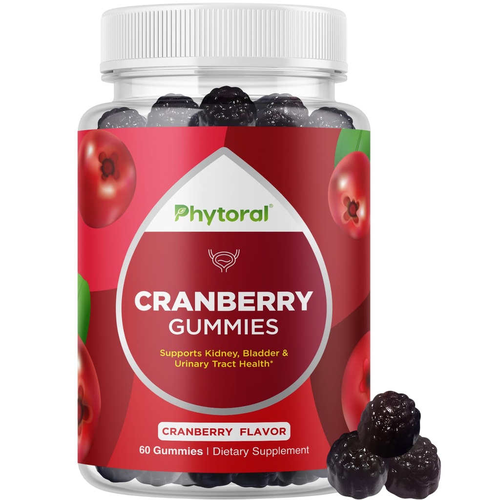 Putere Fitorală Extra Gume de cranberry pentru femei - Delicious Pottent Supliment și Bărbați Bladder rinichi tract urinar Asistență de sănătate Daily Vitamine (30 Serviri)