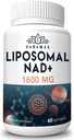 1600 mg Liposomal NAD Supliment, 98% Pure NAD+ Supliment, Absorbţie superioară, Alternative la Nicotinamidă Ribozid sau NADH la stimularea NAD+ pentru Aging Defense, Energie, Longevity,60 Softgels