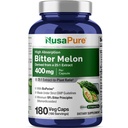 NusaPure Bitter Melon Extract 10.000 mg 180 Vegan Caps (100% Vegetarian, non-GMO, Gluten-Free, 10% Bitter Principles) Bioperine