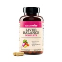NatureWise Ficat echilibru dezintoxicare Supliment - Triple de reparații Formula cu lapte Thistle, Dandelion, Turmeric, Artichoke, Reishi Mushroom & Kudzu, Vegan - 60 capsule[30-Day Supply]