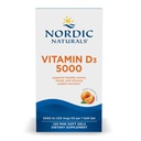 Natural Nordic Vitamina D3 5000, Orange - 120 Mini Geluri Soft - 5000 UI Vitamina D3 - Sprijină Oase sănătoase, Mood & Funcţia sistemului imunitar - non-GMO - 120 Serviri