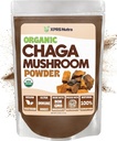 XPRS Nutra Organic Chaga Mushroom Powder - Premium USDA Organic Chaga Ciuperci pulbere - Chaga Powder Supports Immune Health - Vegan Friendly Superfood pentru ceai Chaga și băuturi (8 oz)